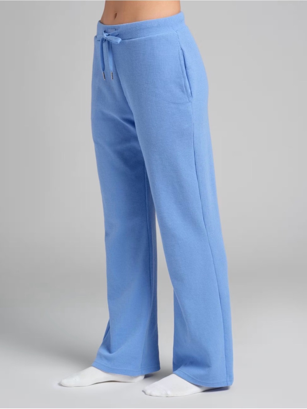 Comfrt Periwinkle Waffle Lounge Pants Wide Leg Small